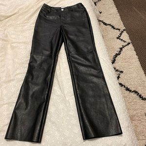 Princess Polly black leather pants